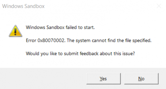 Win10 May 2019更新导致Sandbox无法正常工作