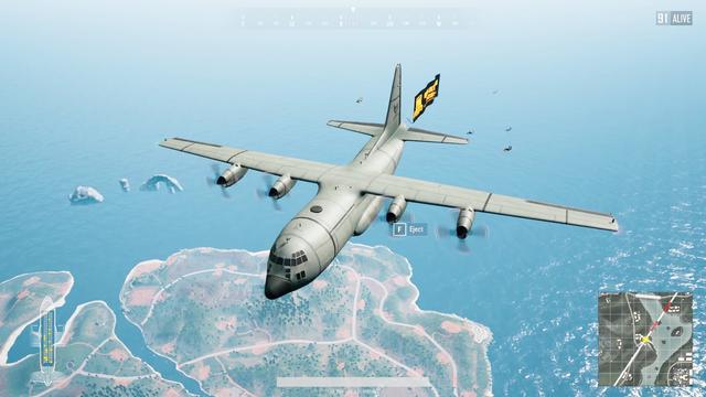 绝地求生当你在飞机上播放忐忑时飞机都会抖动