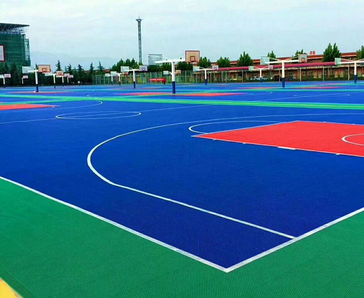 篮球场悬浮地板案例效果图