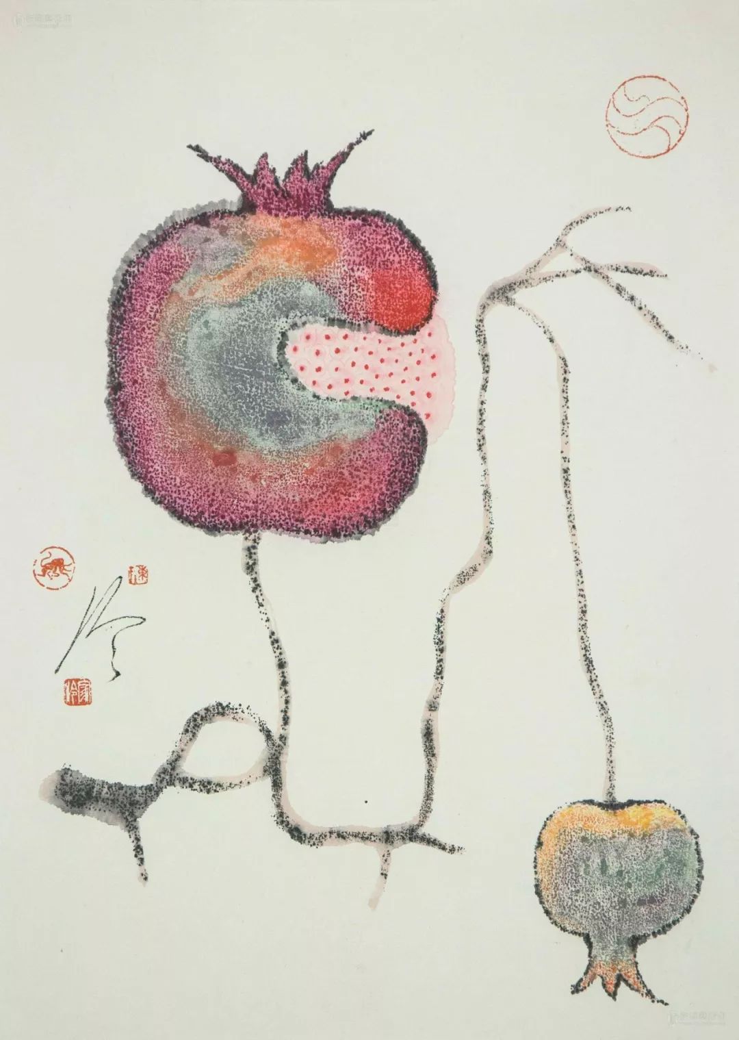 他的独特画法,让他成为最具争议的画家之一_陈家泠