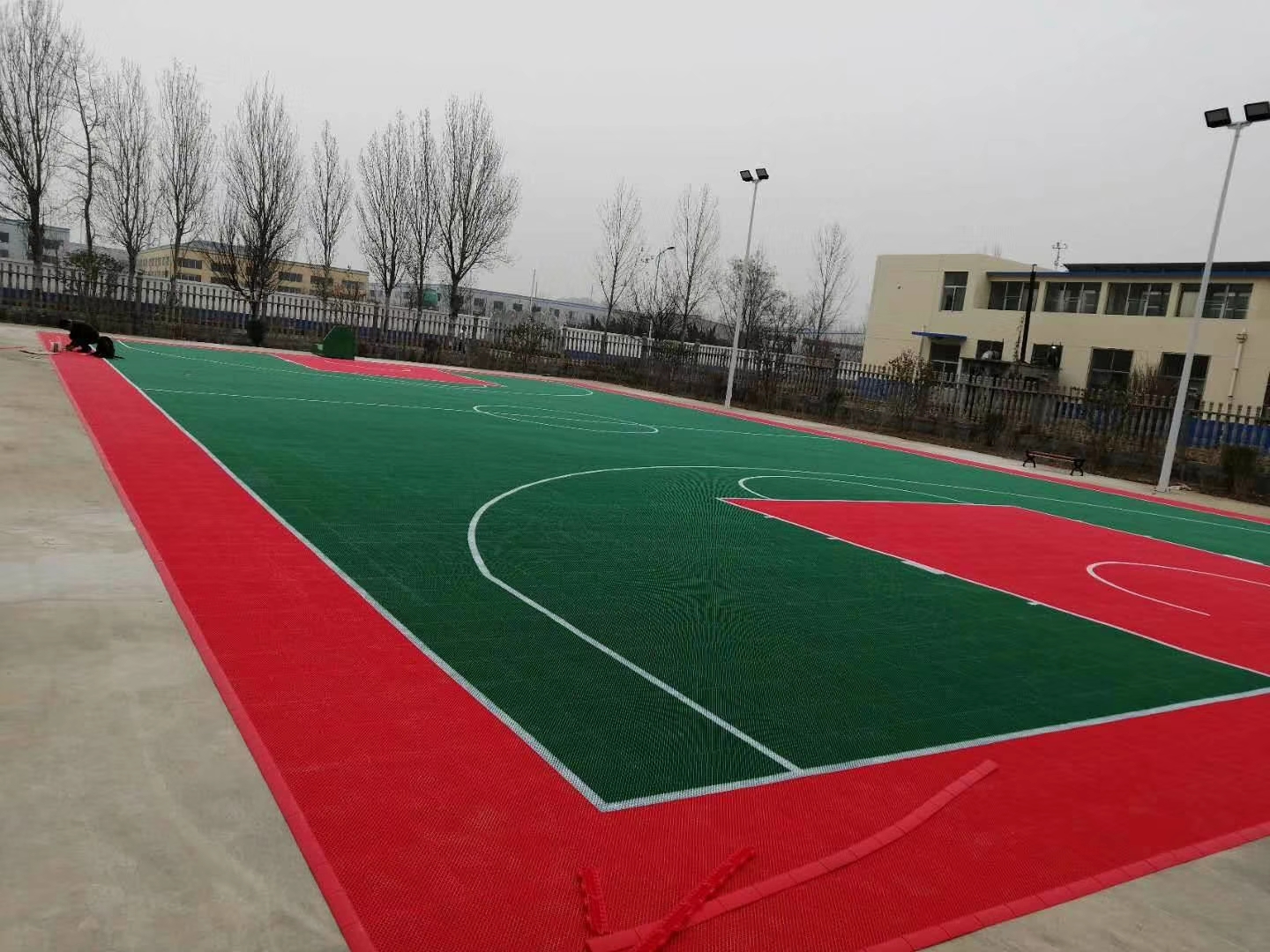 篮球场悬浮地板案例效果图