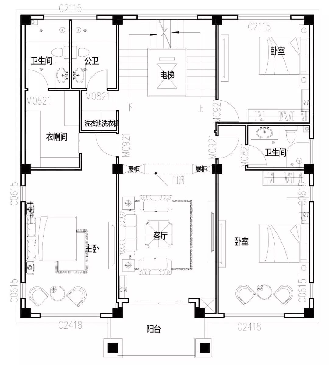 泉州红韵4层简欧风格自建房别墅设计
