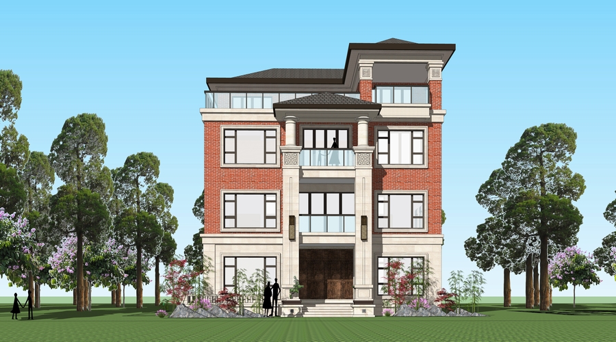 泉州·红韵——4层简欧风格自建房别墅设计