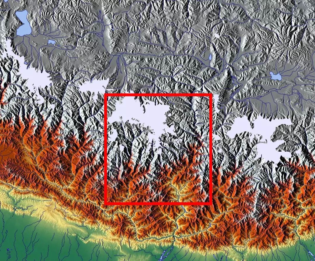 珠穆朗玛峰地形图图片