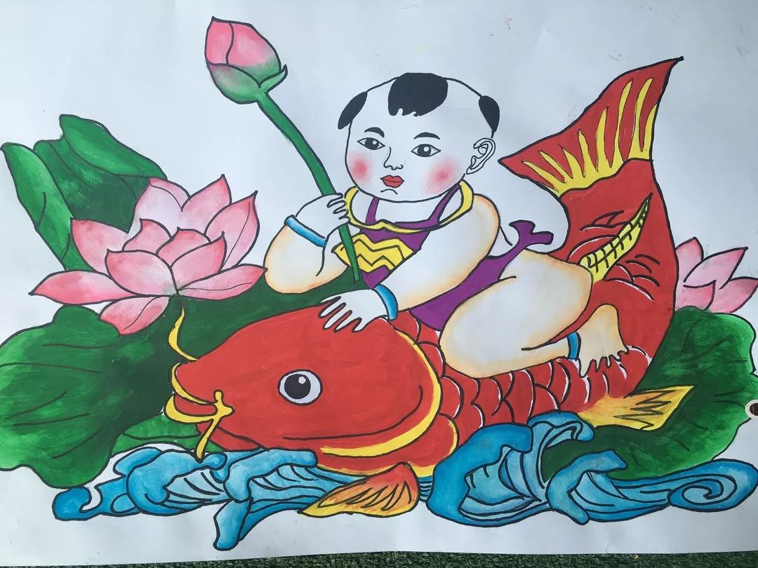 【园所活动】庆七一  迎华诞——临朐中学幼儿园教师手绘年画活动