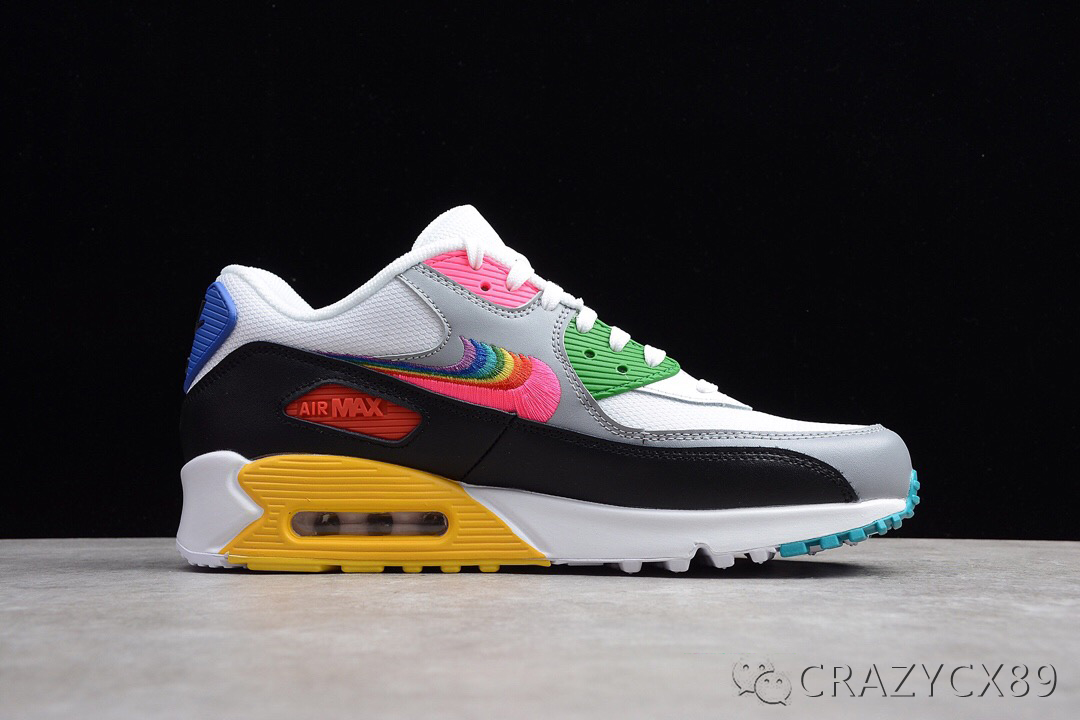 耐克彩虹系列nikeairmax90betrue气垫运动鞋