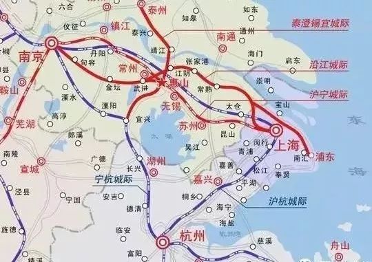 以空間距離來劃分,50公里為界,環滬為啟東,太倉,崑山,嘉善.