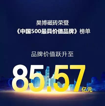 昊博再次荣登中国500最具价值品牌榜单品牌价值高达8557亿