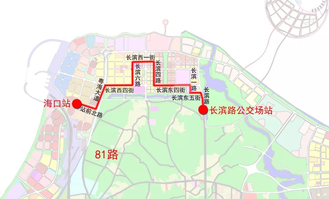 海口81路公交车路线图图片