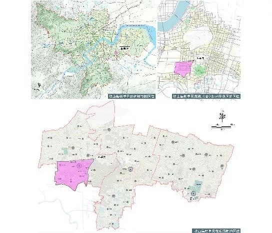 南至萧绍运河及坎山直河,西至西直河路及瓜沥镇行政边界,北至八柯路