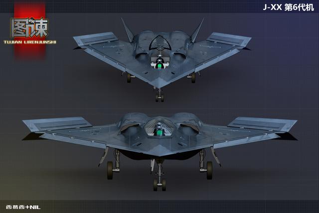 中国六代机可能采用机背进气平尾垂尾合二为一而且还可以折叠