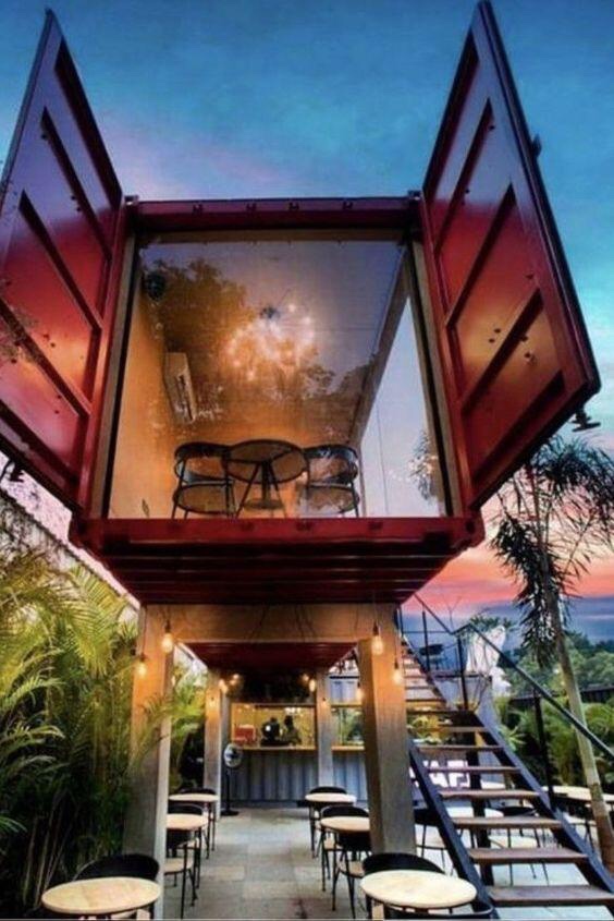 新型集装箱住宅,花很少的钱住可移动的房子