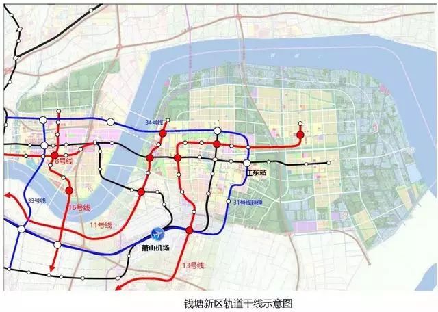 钱塘新区临江地铁规划图片