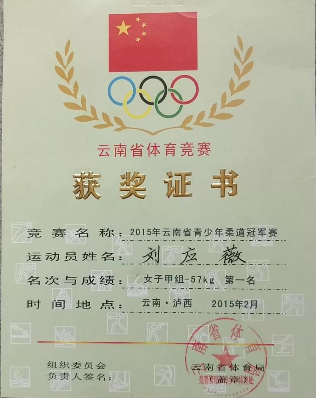 临翔区博尚姑娘刘应薇在全国柔道大奖赛上创佳绩