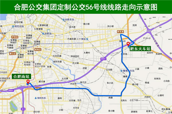 肥东公交101的路线图图片