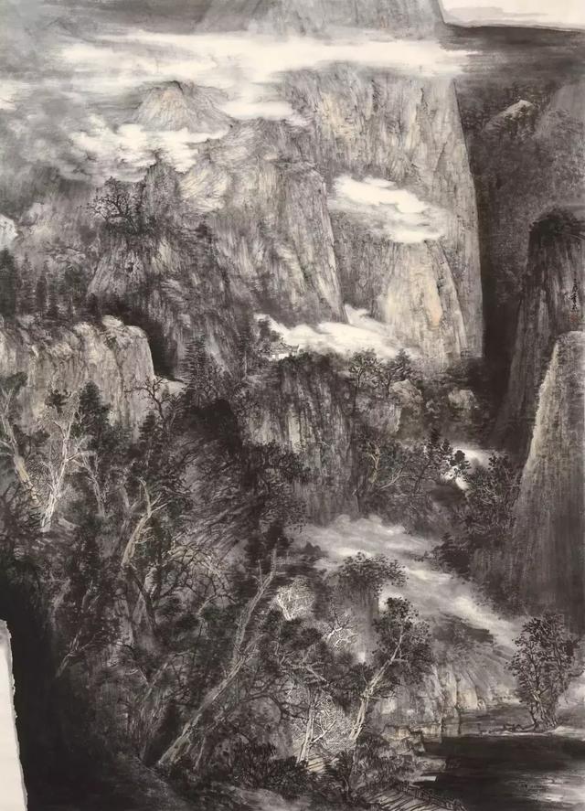 李俊柯太行山国画山水气韵生动风水神韵俱佳