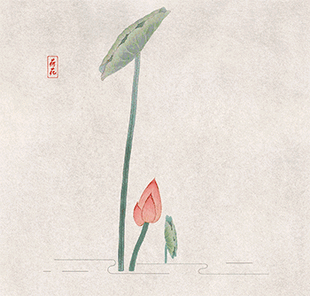 手红冰碗藕丝长,一池莲花入梦香.晴云轻漾满座凉,万顷茫茫风浩荡.