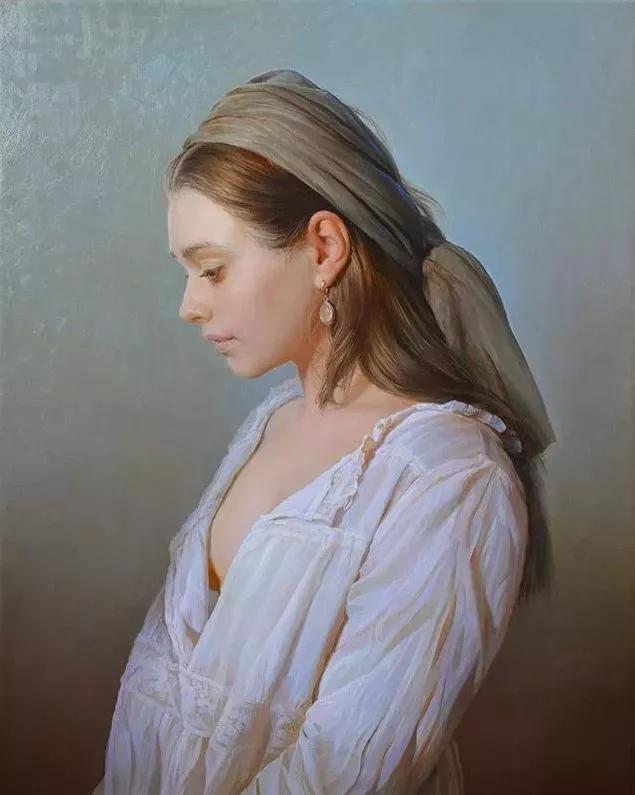 【油画】俄罗斯画家作品:精致,美丽的女性,在画中美出了天际_serge