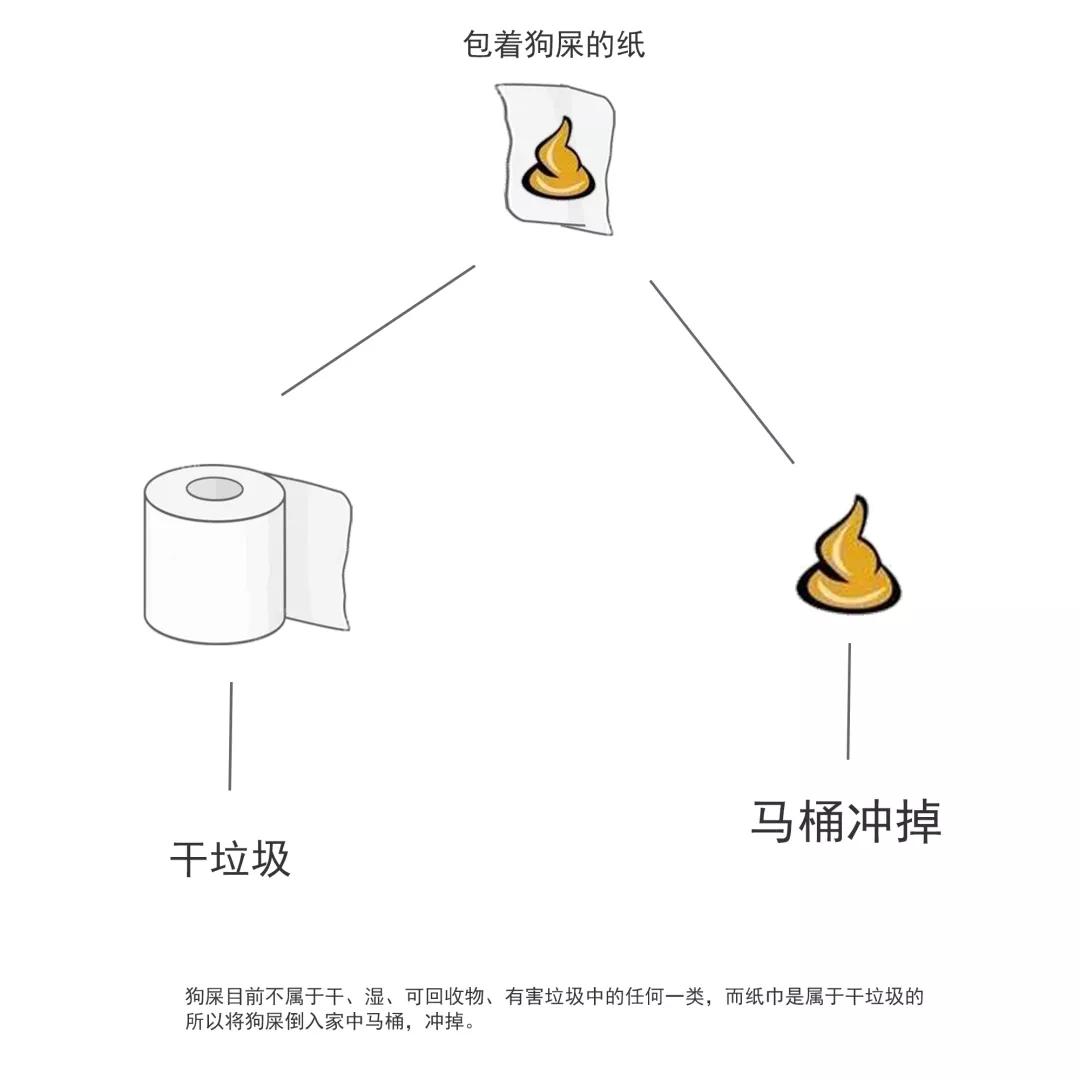 垃圾分类包着狗屎的纸到底是什么垃圾