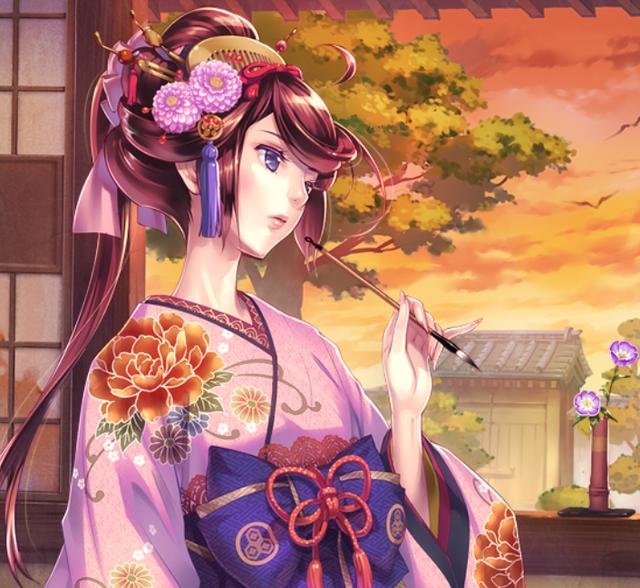 原创二次元和服美图欣赏古典系列古香古色打扮华丽动感迷人的漂亮女生