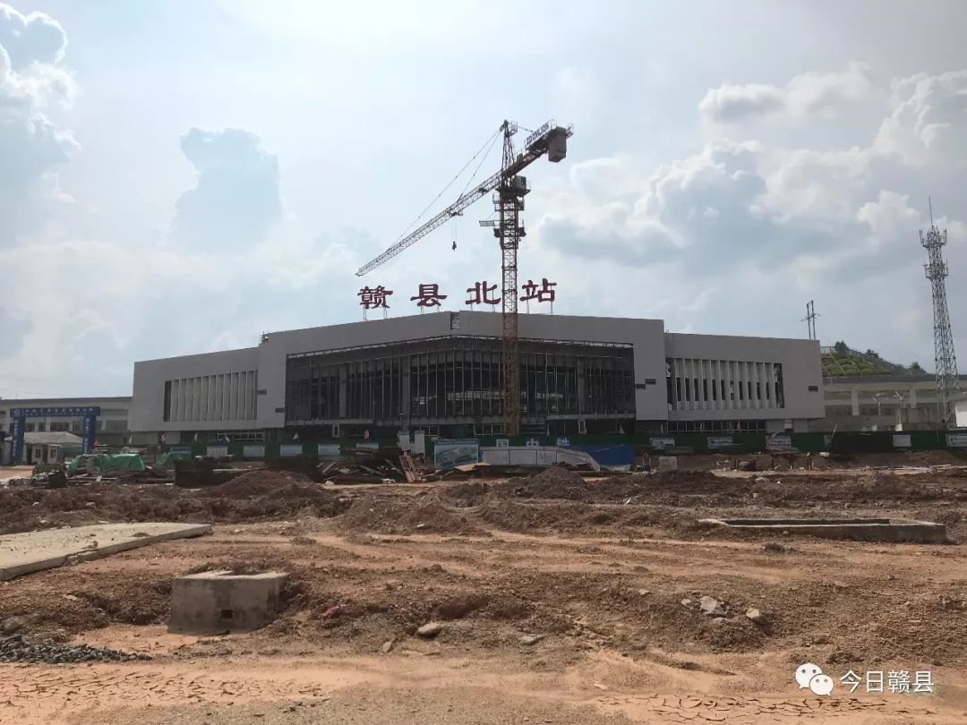 高铁赣县北站最新谍照,主体大楼已建成,气势恢宏!