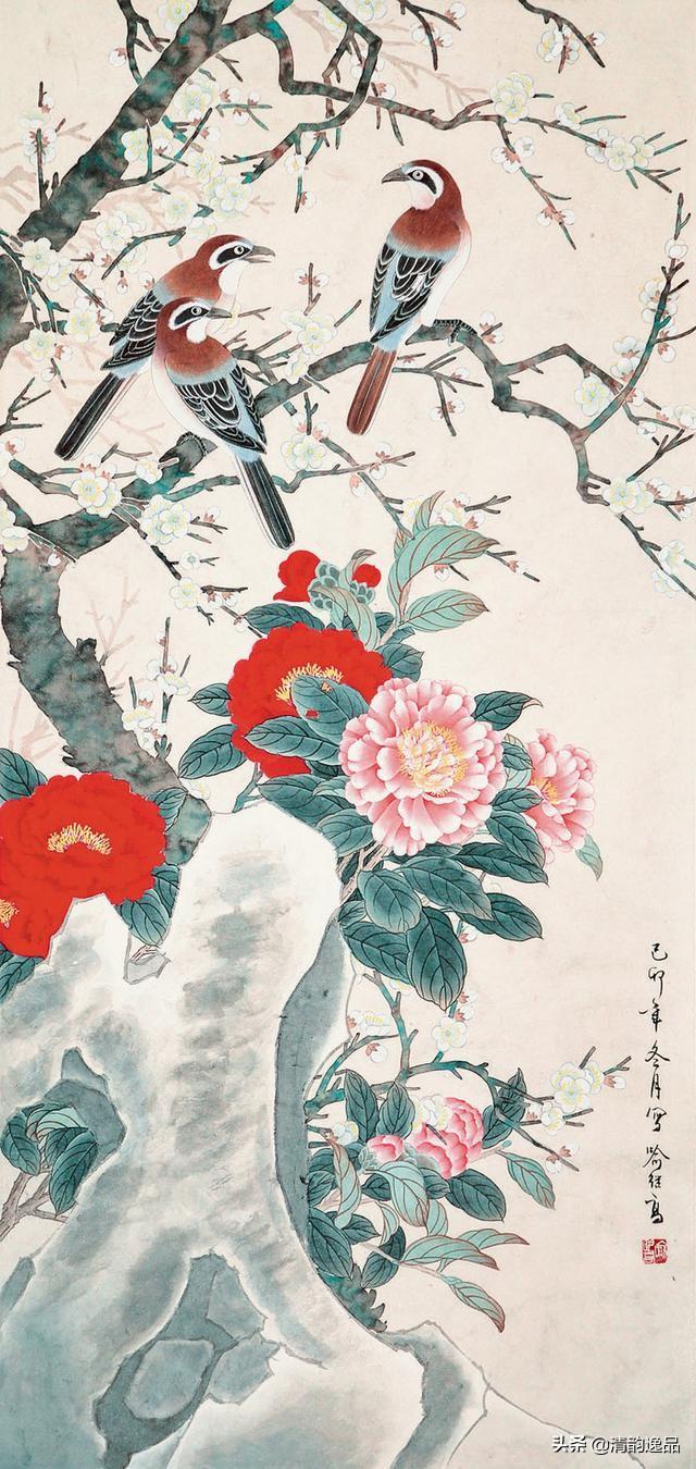 当代工笔花鸟画名家喻继高工笔花鸟作品欣赏美妙自在其中