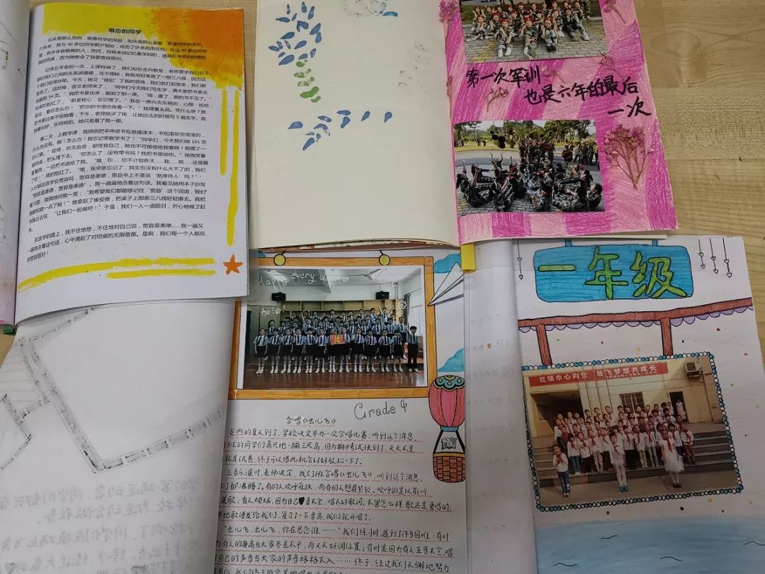 外國語實驗小學六年級製作畢業紀念冊活動