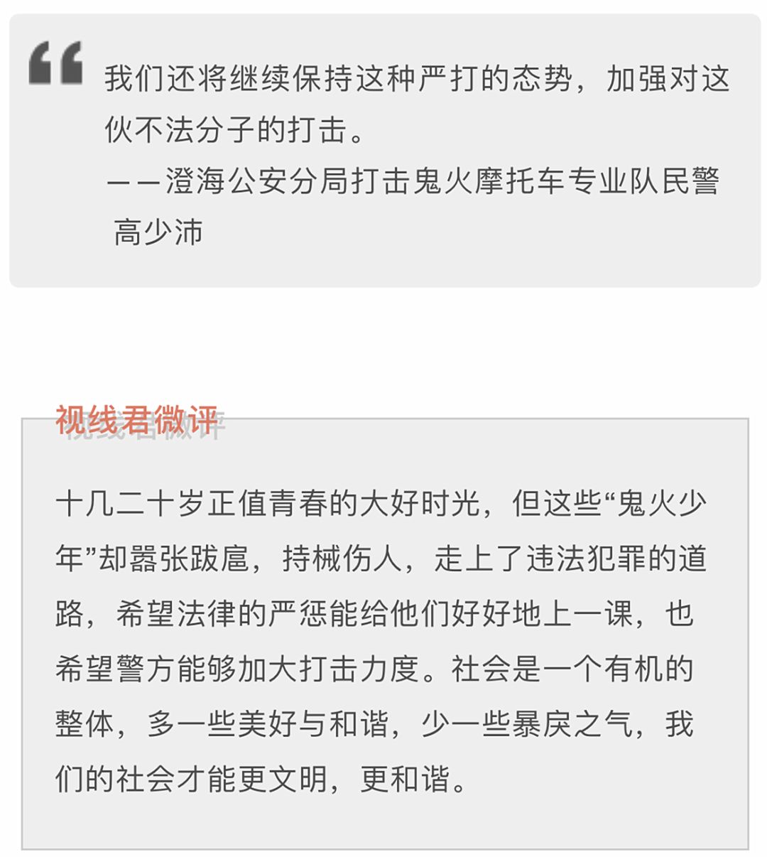 视频74在澄海海关门口持械殴打路人的鬼火帮被警方抓获年龄最小才