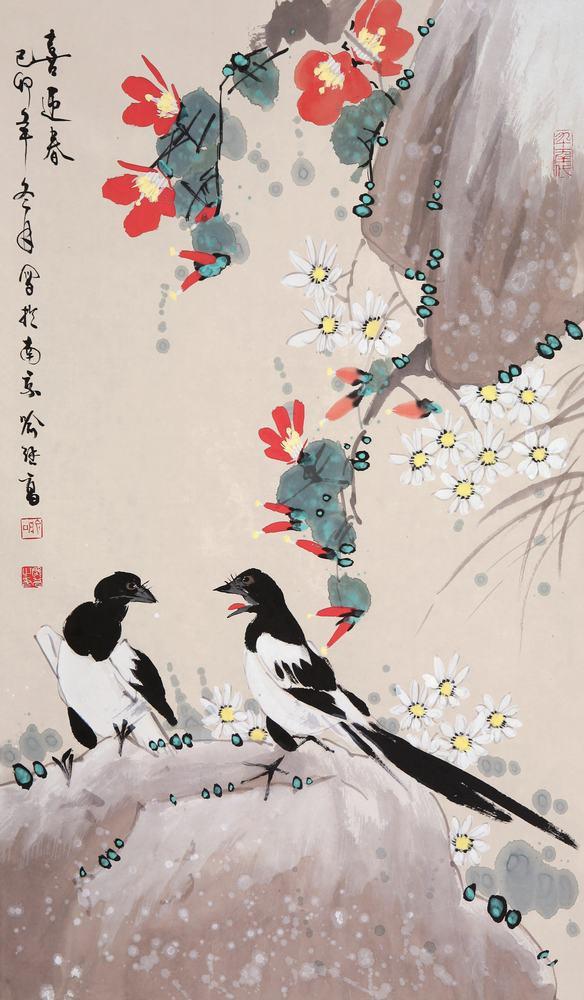 当代工笔花鸟画名家,喻继高工笔花鸟作品欣赏,美妙自在其中