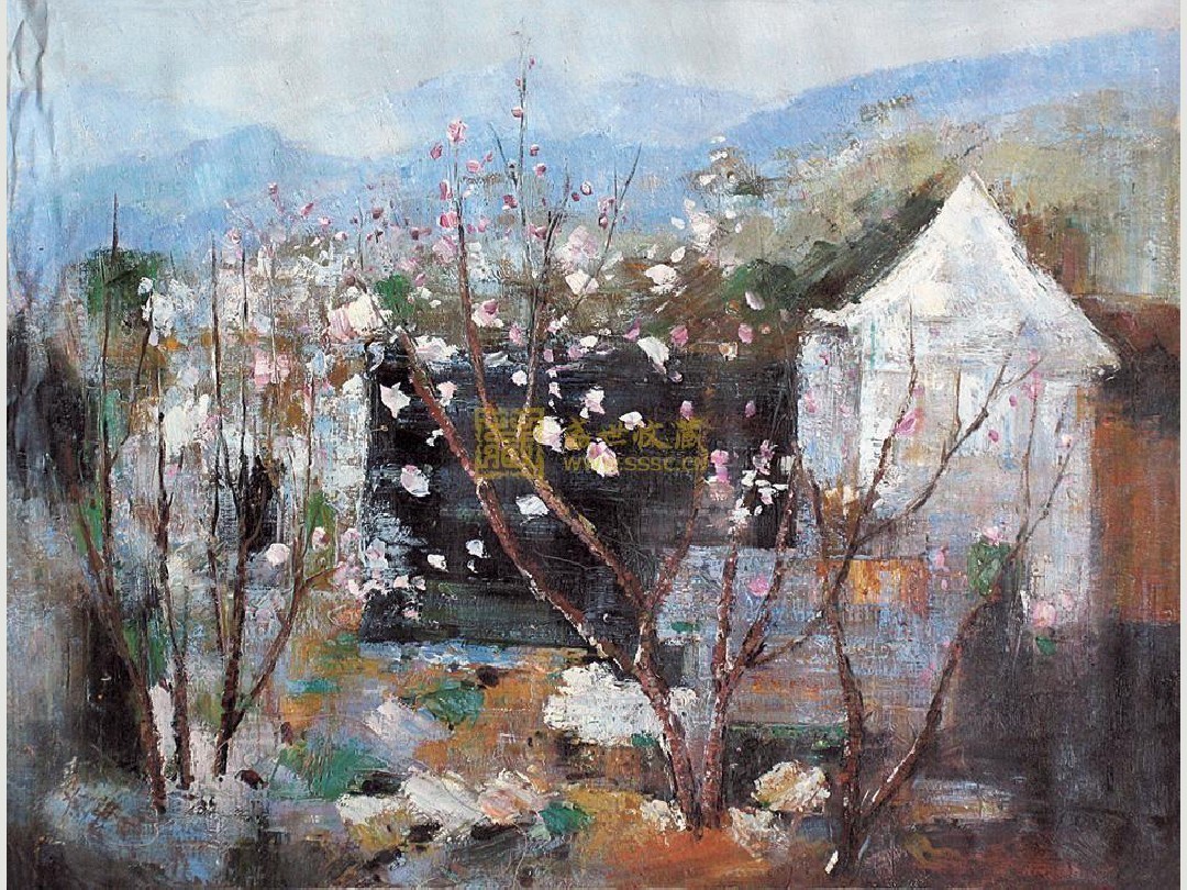 当代著名油画家美术教育家吴冠中油画风景欣赏