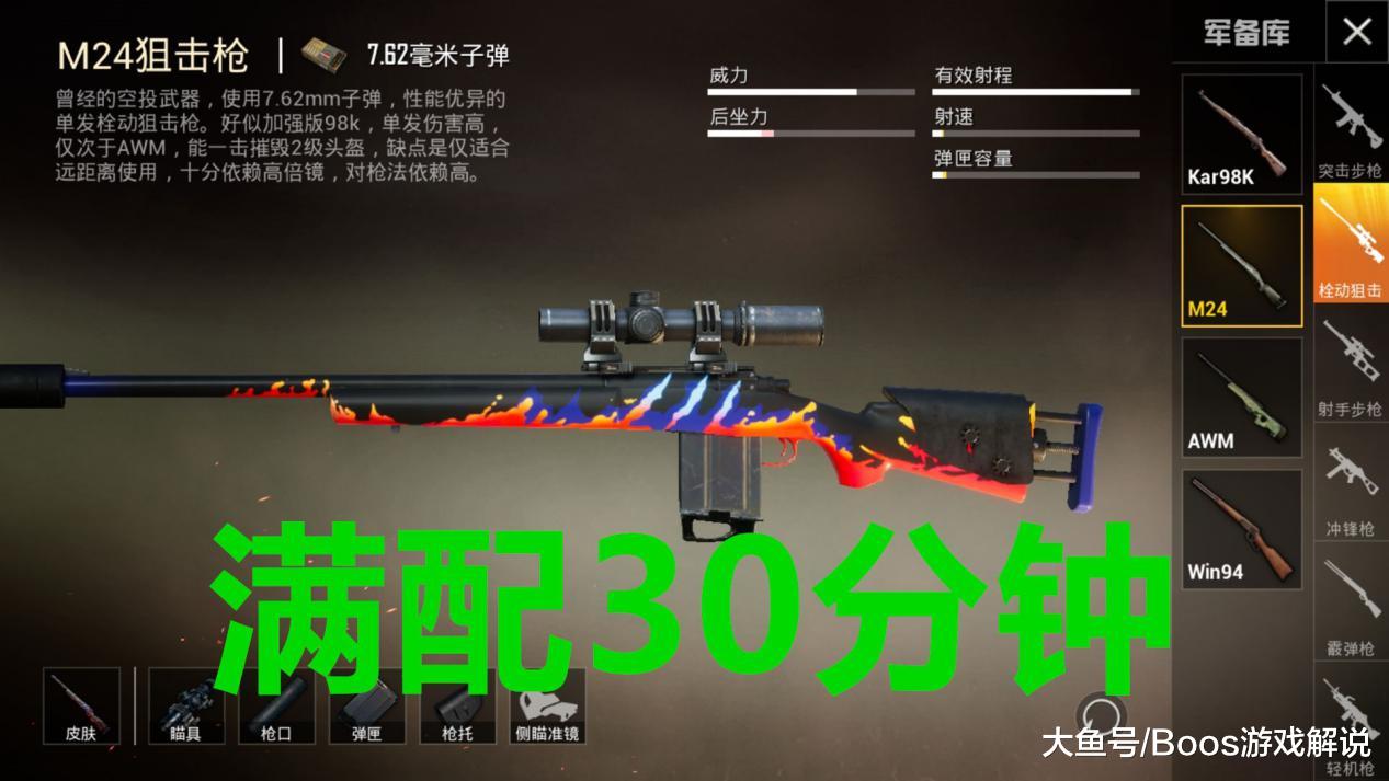 m24满配需要30分钟,m4要15分钟,它落地满配却遭嫌弃!_枪械
