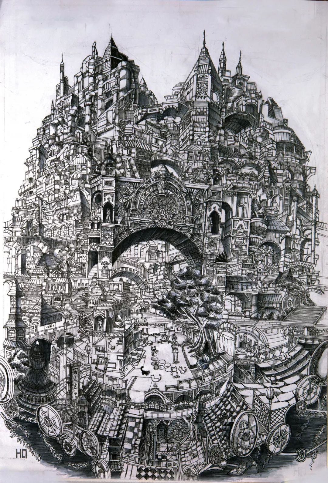 结课展示丨建筑钢笔画技法学生作品展示