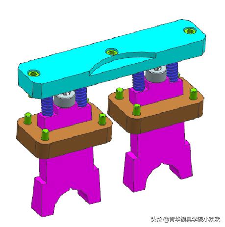 塑胶模具设计之简易前模斜顶机构巧妙设计