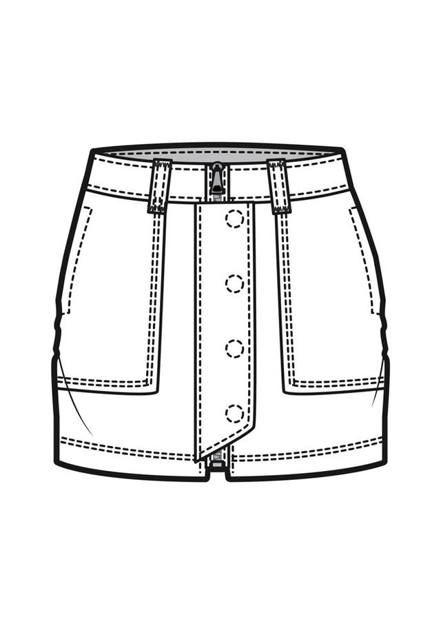 2,画细部(1)腰头和门襟是下装设计的重点,要正确地表现腰头,门襟和