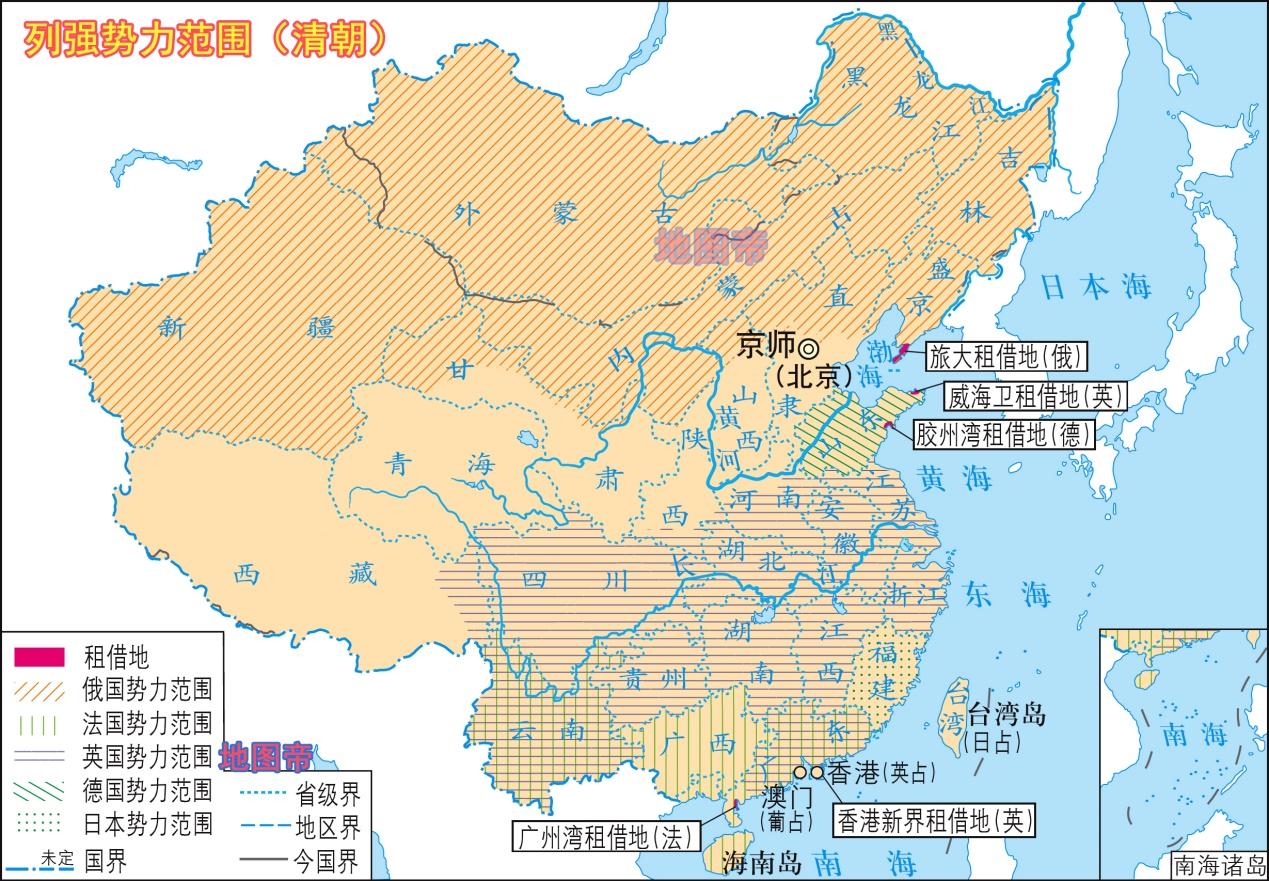 清朝末期地图图片