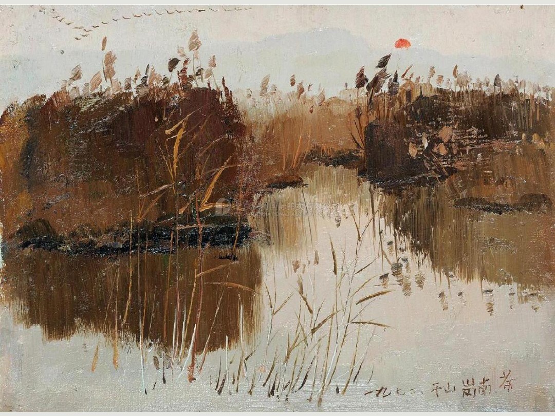 当代著名油画家美术教育家吴冠中油画风景欣赏