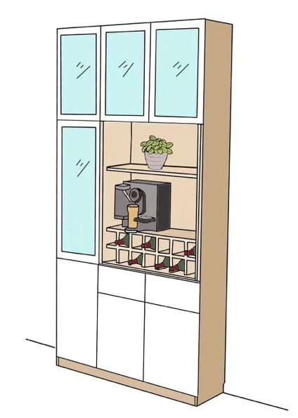 餐边柜升级餐酒柜,餐厅立马扩容5m05