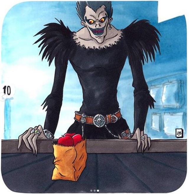 《死亡笔记》中的死神硫克最爱的就是苹果了.