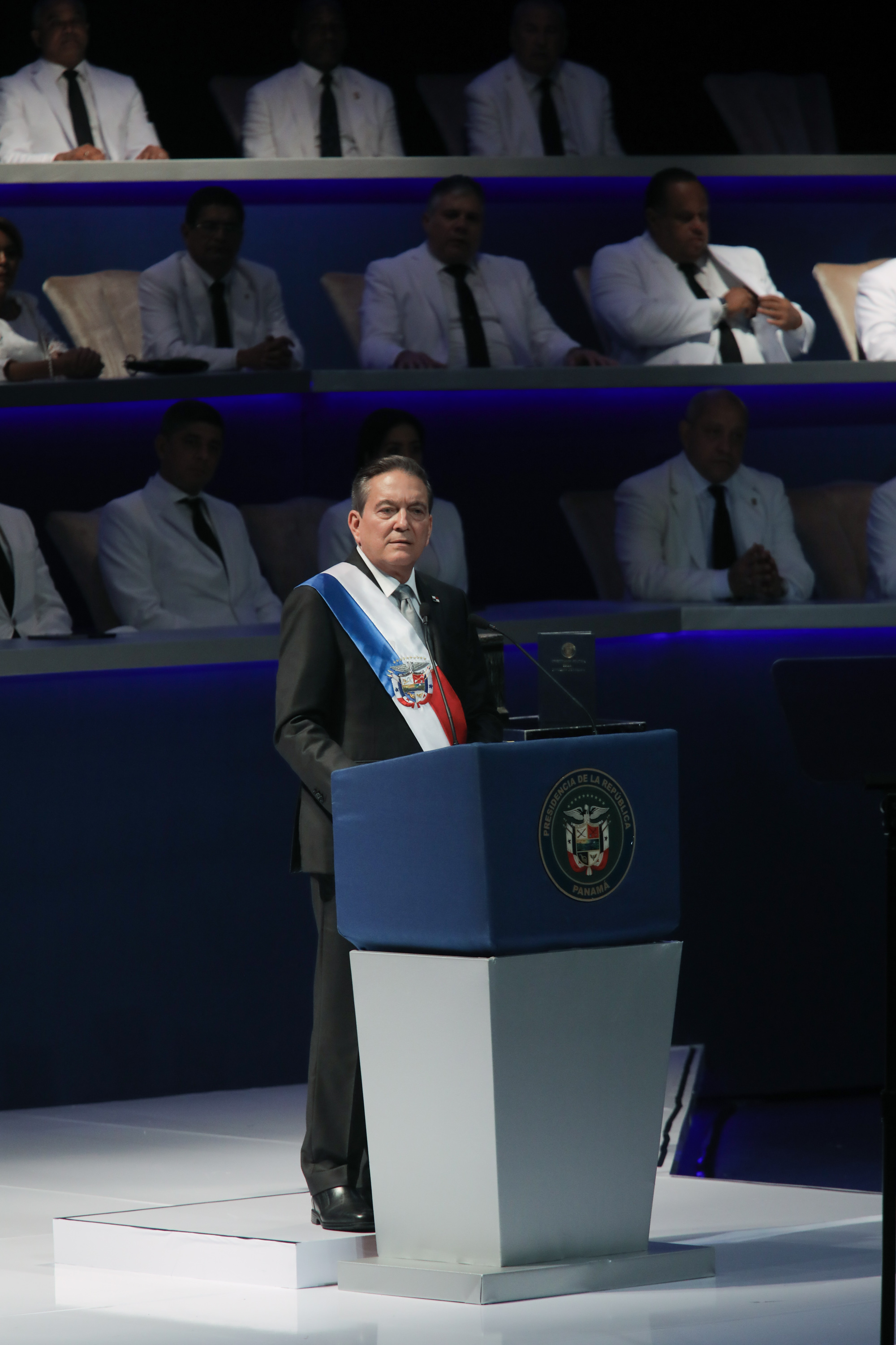 7月1日,在巴拿马首都巴拿马城,科尔蒂索发表就职演讲.