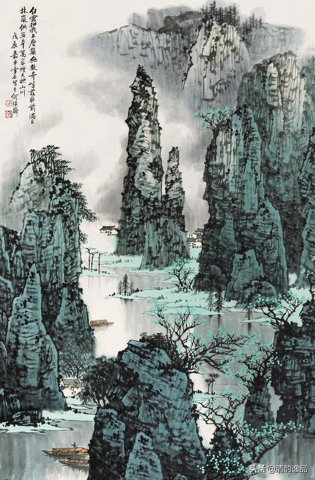 朴秀多姿,当代著名山水大家,白雪石作品欣赏