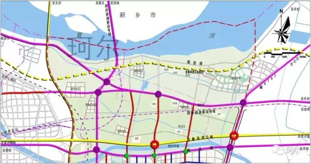 珂尔:郑州连霍高速(市区段)北移工程线路图!