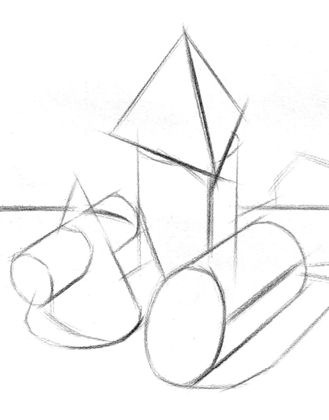 零基础学画画怎么画几何体结构