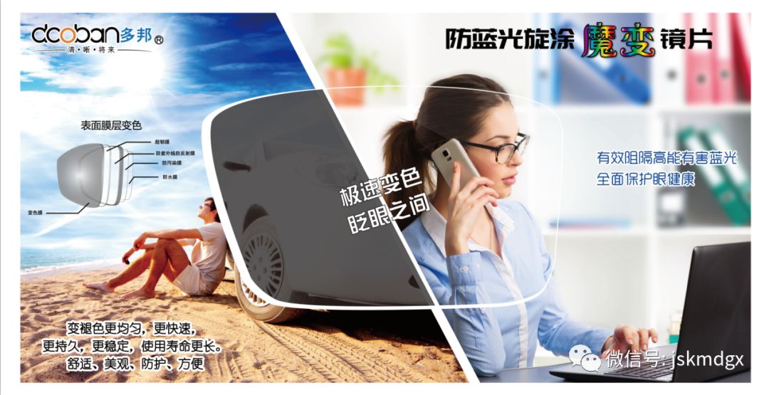 【新品推荐】多邦防蓝光旋涂膜层变色系列——阳光防护,让你玩转夏日