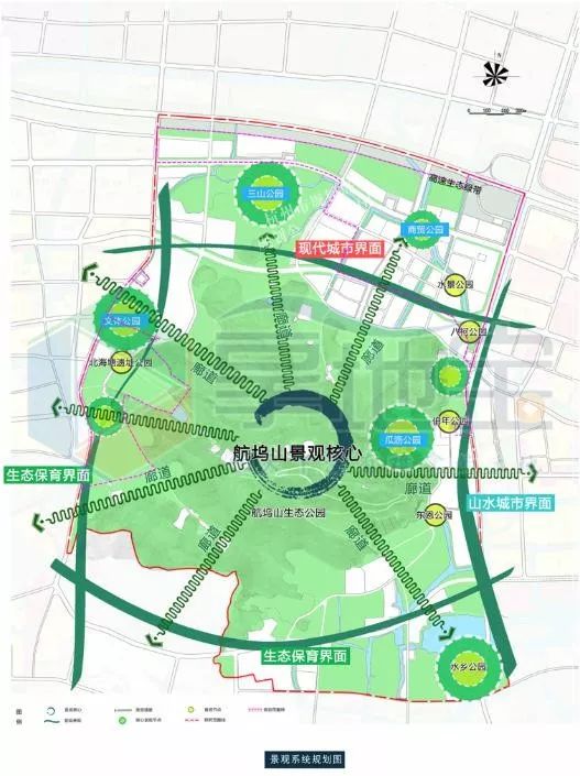 规划萧山区瓜沥镇航坞山单元控规公示绿核引领多彩组团