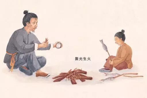击石取火,击石取火和钻木取火,打火石取火_文秘苑图库