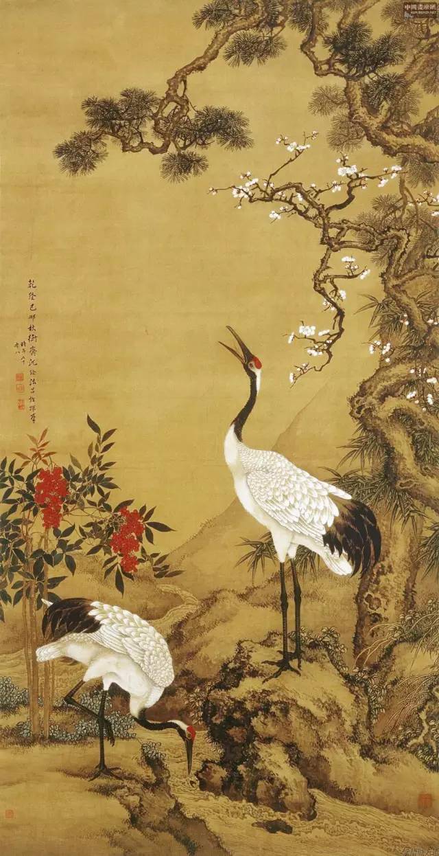 沈铨画鹤 仙风道骨 百年来无出其右