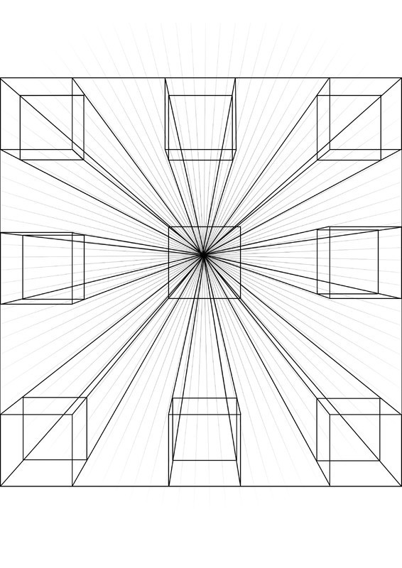 不会画几何体透视怎么办学完这些技巧就可以了