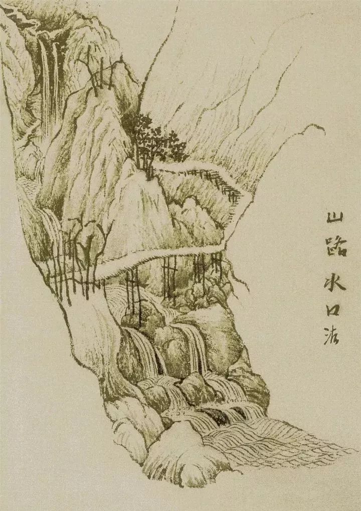 千里江山图线描稿图片