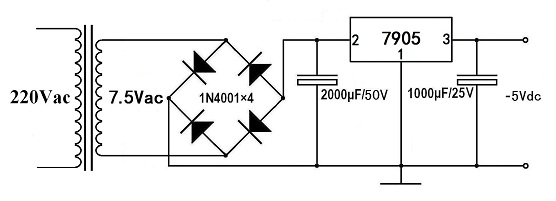 5v电源模块的简易电路设计原理