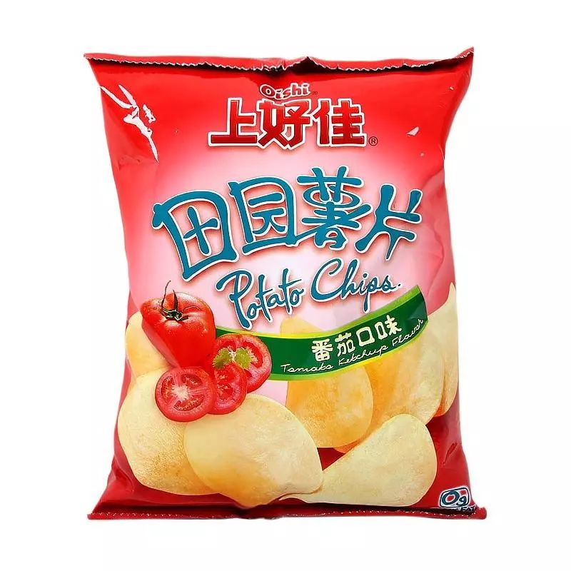 3 上好佳 田园薯片 番茄味 0.5 上好佳 鲨 波浪薯片 0.